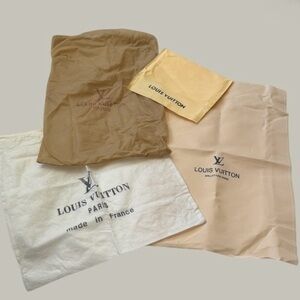 Louis Vuitton Dust Bag Set in Beige, Tan, Cream and Gold